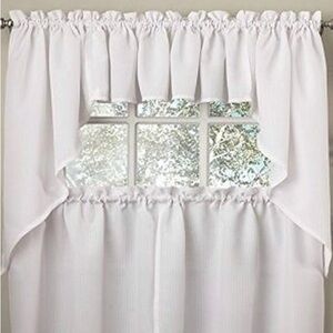 Elegant White Window Valance